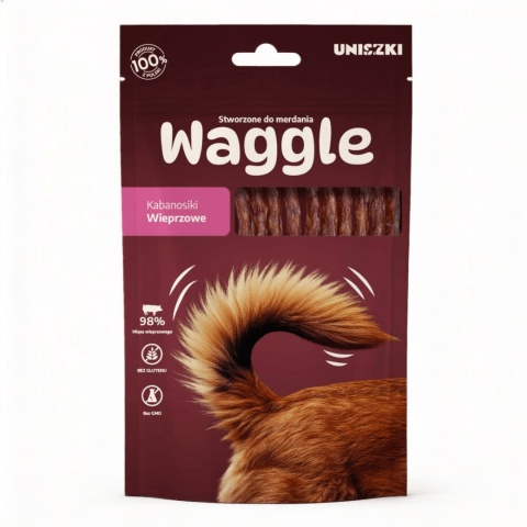 Waggle Wieprzowe 60 g miękki kabanos z wieprzowiny dla psa