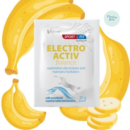 Vetfood Bananowe elektrolity dla psa 20g (ElectroActiv Balance)