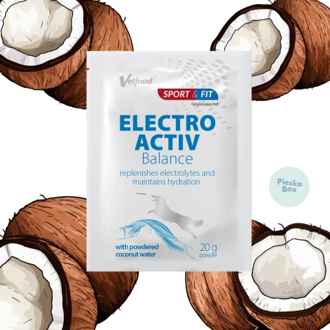 Vetfood ElectroActiv Balance Kokosowy 20 g – elektrolity dla psa i kota