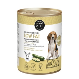 WOW!PETS Low Fat Weight Control Kangur z Cukinią karma mokra dla psa 400g