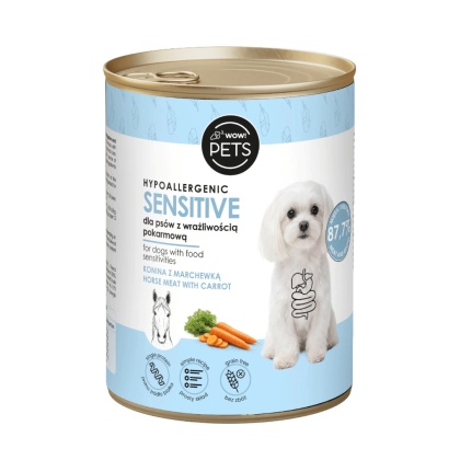 WOW!PETS – Konina z marchewką Karma Mokra Hypoallergenic / Sensitive dla Psa 400g