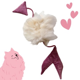 Walentynkowy szarpak WoolieWhillie z owczym futrem w kształcie serca