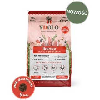 YDOLO MINI Iberico - Półwilgotna Karma z Wieprzowiną Iberico dla Psów Małych Ras 700g