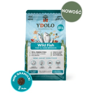 YDOLO MINI Wild Fish - Półwilgotna Karma z Dzikich Ryb Morskich dla Psów Małych Ras 700g