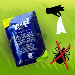 Yuup! Tea Tree and Neem Oil Wipes - chusteczki odstraszające insekty, owady i pasożyty, dla psa i kota pieskobox