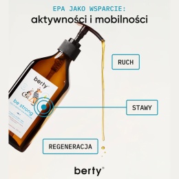 Berty Be Strong olej z dzikich ryb morskich dla psa 500ml Omega 3