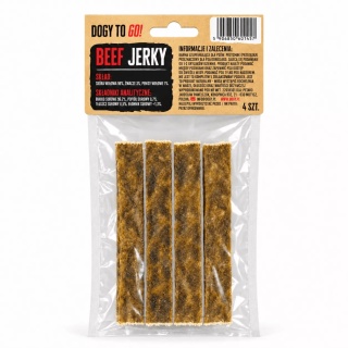 DOGY TO GO! Beef Jerky - gryzaki ze skóry wołowej z żwaczami dla psa 4szt