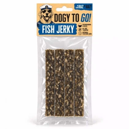 DOGY TO GO! Fish Jerky - naturalne gryzaki ze skóry dorsza dla psa 4szt