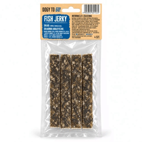 DOGY TO GO! Fish Jerky - naturalne gryzaki ze 100% skóry dorsza dla psa