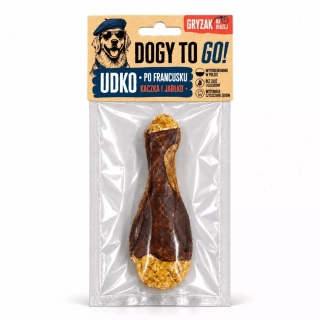 DOGY TO GO! Udko po Francusku - gryzak ze skóry wołowej z kaczką dla psa 1szt