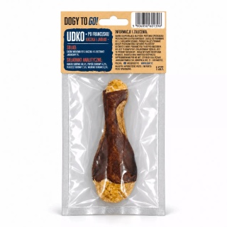 DOGY TO GO! Udko po Francusku - gryzak ze skóry wołowej z kaczką dla psa 1szt