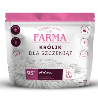 Farma Królik Puppy - karma sucha tłoczona na zimno dla szczeniąt 2kg