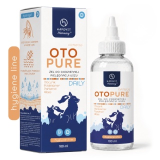 Hippovet Pharmacy - hydrożel do codziennej higieny uszu psa i kota OTOPURE DAILY 100 ml