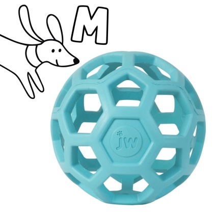 JW Pet Hol-ee Roller Baby Blue - elastyczna piłka ażurowa dla psa M