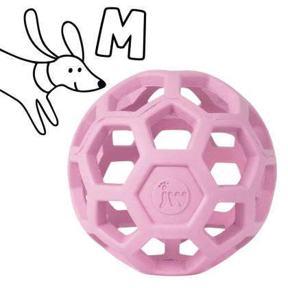 JW Pet Hol-ee Roller Baby Pink - elastyczna piłka ażurowa dla psa M