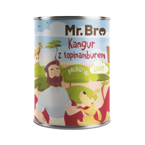 Mr. Bro Light Kangur z Topinamburem - monoproteinowa karma mokra o niskiej zawartości tłuszczu dla psa 400g