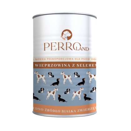 PERRO Wieprzowina z Selerem - monobiałkowa karma mokra dla psa 400g