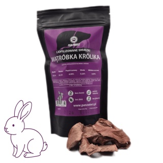 Pan Zwierz Wątróbka Królika - liofilizowane przysmaki dla psa i kota 70g