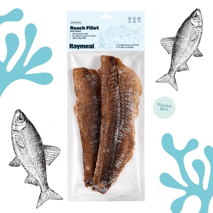 Raymeal - Suszony filet z płoci Naturalny gryzak rybny dla psa 100g