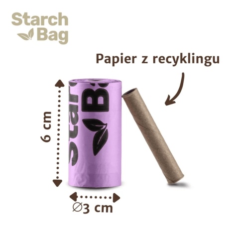 StarchBag - ekologiczne i kompostowalne woreczki na psie odchody ze skrobi kukurydzianej