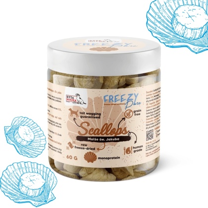 Syta Micha FREEZY Pure Małże Świętego Jakuba 60g - 100% liofilizowane przysmaki dla psa