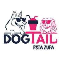 Logo Dogtail – producent naturalnych płynnych przekąsek i psich zup dla psów 
